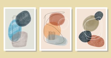 Yaratıcı minimalist el yapımı. Soyut sanat geçmişi. Vektör illüstrasyonu