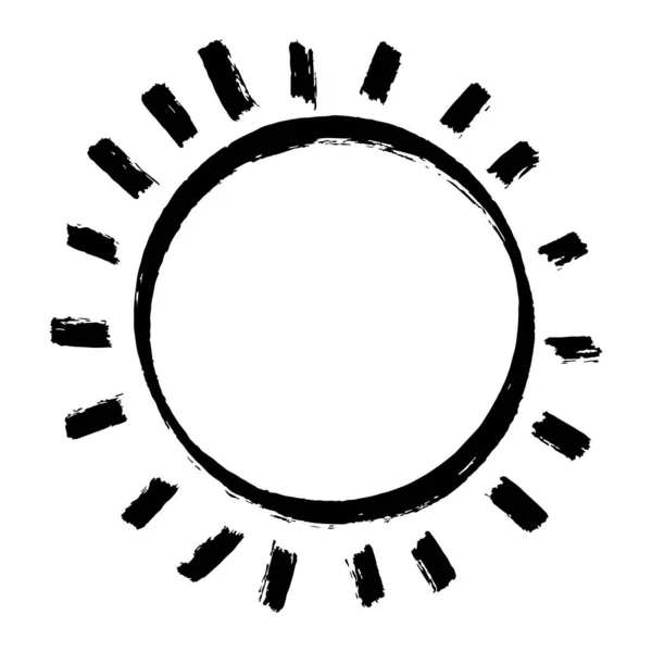 Beyaz Bir Arka Planda Izole Edilmiş Güneş Lekesi Çizimi Vektör — Stok Vektör