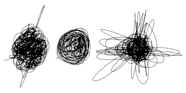 Met Hand Getekend Van Een Schets Van Een Wirwar Abstracte — Stockvector