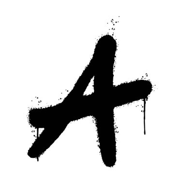 Grafiti. Beyaz arka planda izole edilmiş bir yazı tipi. vektör illüstrasyonu.