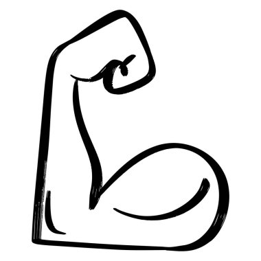 Güçlü Kas Kasları Esneme Çizgisi Sanat İllüstrasyonu.