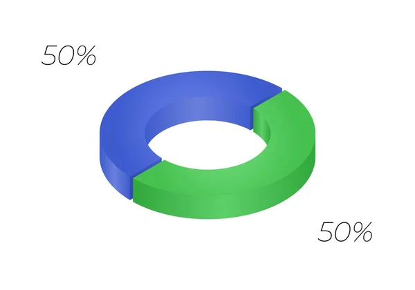 Vector Gráfico Donas Infografía Concepto Infografía Progreso Empresarial Con Opciones — Vector de stock