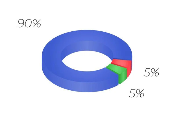 Vector Donut Diagramm Infografik Geschäftsfortschritt Infografik Konzept Mit Optionen Teilen — Stockvektor