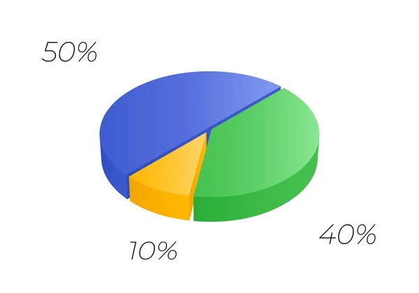 Diagrama Ciclo Isométrico Para Infográficos Partes Gráfico Vetorial Pode Ser — Vetor de Stock