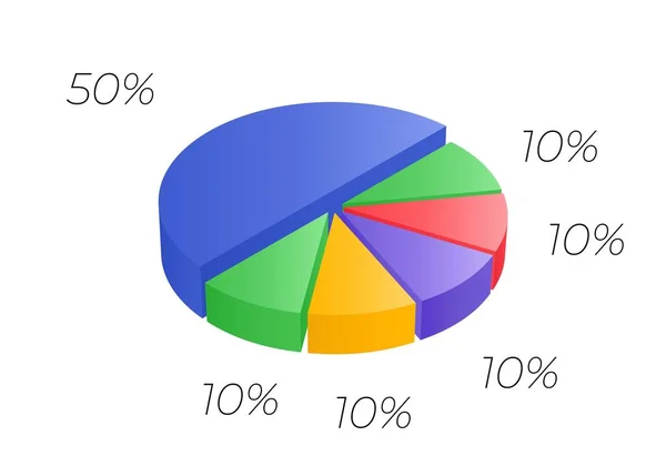 Diagram Cyklu Izometrycznego Dla Infografik Wykres Wektorowy Może Być Stosowany — Wektor stockowy