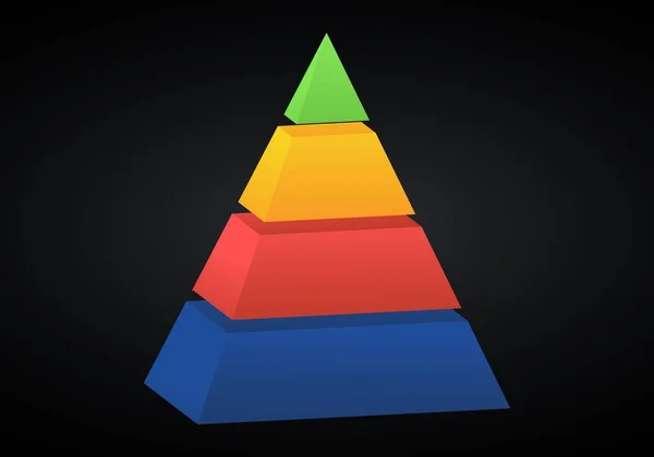 Vektor Pyramide Infografik Geschäftsfortschritt Infografik Konzept Mit Optionen Teilen Schritten — Stockvektor