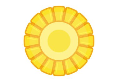 Mısır dilimleri. Sağlıklı ve lezzetli yemekler. Beyaz arkaplanda vektör grafikleri.