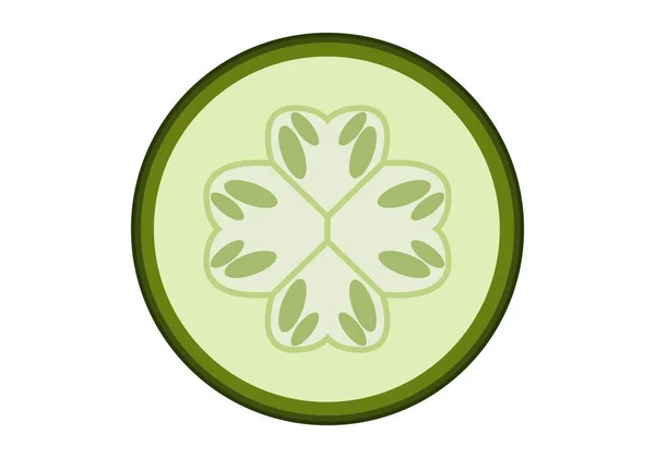 Zucchini Slices Healthy Delicious Food Vector Graphics White Background — Archivo Imágenes Vectoriales