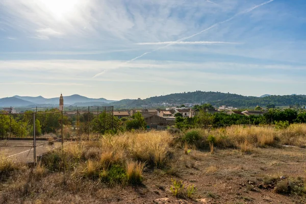 Widok Górskie Miasto Algimia Alfara Górami Tle Pojęcie Natury — Zdjęcie stockowe