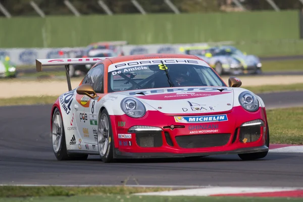 Porsche Carrera Cup Italia car racing — Stock Photo, Image