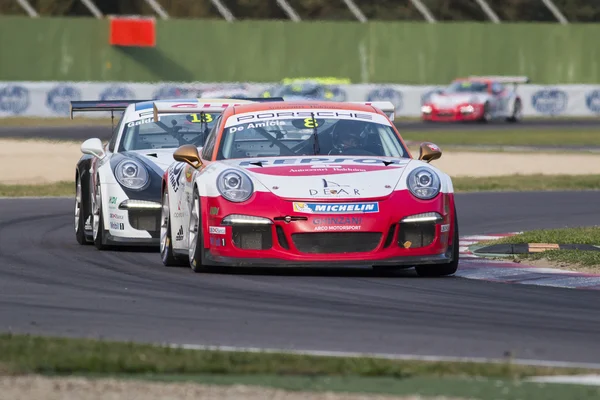 Porsche Carrera Cup Italia auto race Rechtenvrije Stockfoto's