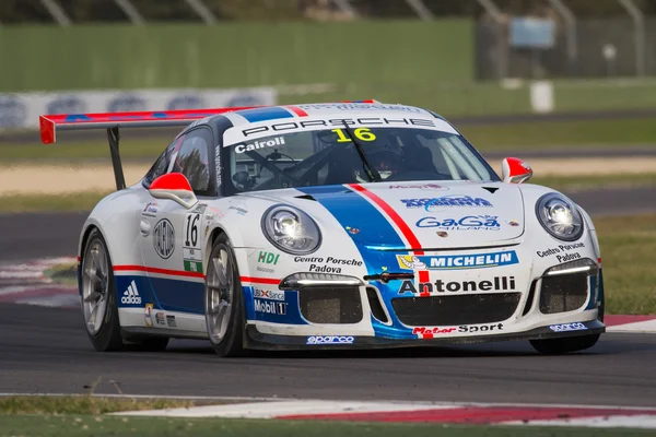 Porsche Carrera Cup Italien Autorennen lizenzfreie Stockfotos