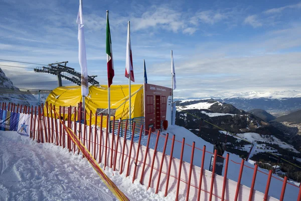 Zone de départ lors de la World Ski Men Ita Downhill Race — Photo