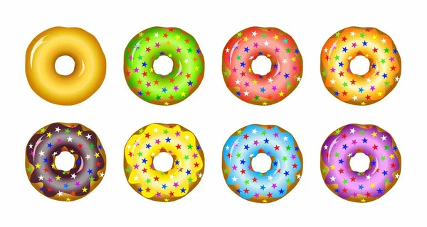 Donuts Covered Glaze Svg Web — Stock Photo, Image