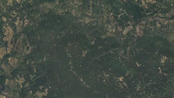 Zeitraffer Entwaldung Durch Satelliten Zwischen 1984 Und 2016 Daten Nasa — Stockvideo