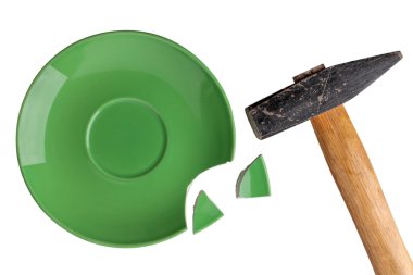 kırık yeşil plaka