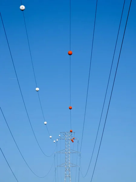 Energii elektrycznej pylon - czas obrazu — Zdjęcie stockowe