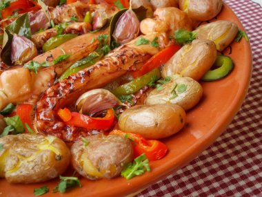 Taze balık gurme akşam yemeği - stok görüntü