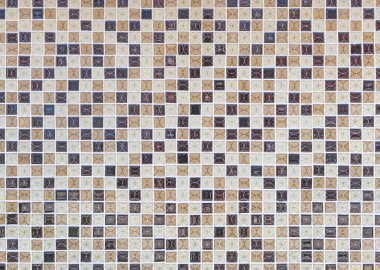 Havuzun duvarlarına, banyoya, mutfağa, döşemeye bakan dokusu. Kare arka plan mozaiği, seramik. Soyut pikseller. Seramik fayanslar