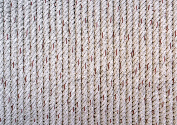 古い厚い白いナイロンロープの束 — ストック写真