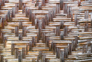 Doğal desenli örülmüş rattan dokusu. Tayland