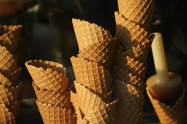 Ice Cream Cones in Ice Cream Shop Window