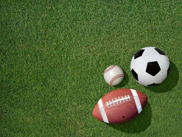 Sports on Green Grass Sports Turf — Stock Photo, Image