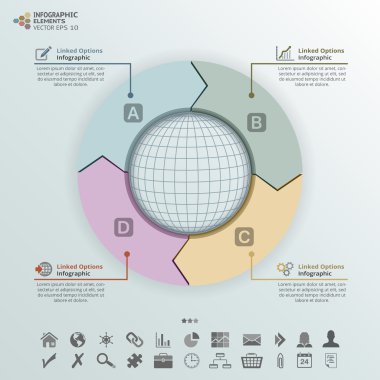 oklar Infographic öğeleri yuvarlak