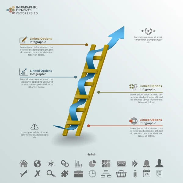 Escalera del éxito — Archivo Imágenes Vectoriales