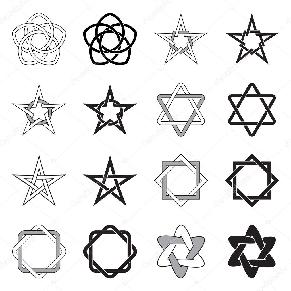 Celtic Knots Stars Patterns Set