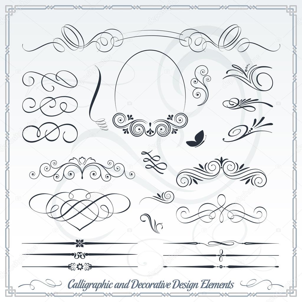 Calligraphic and Decorative Design Elements
