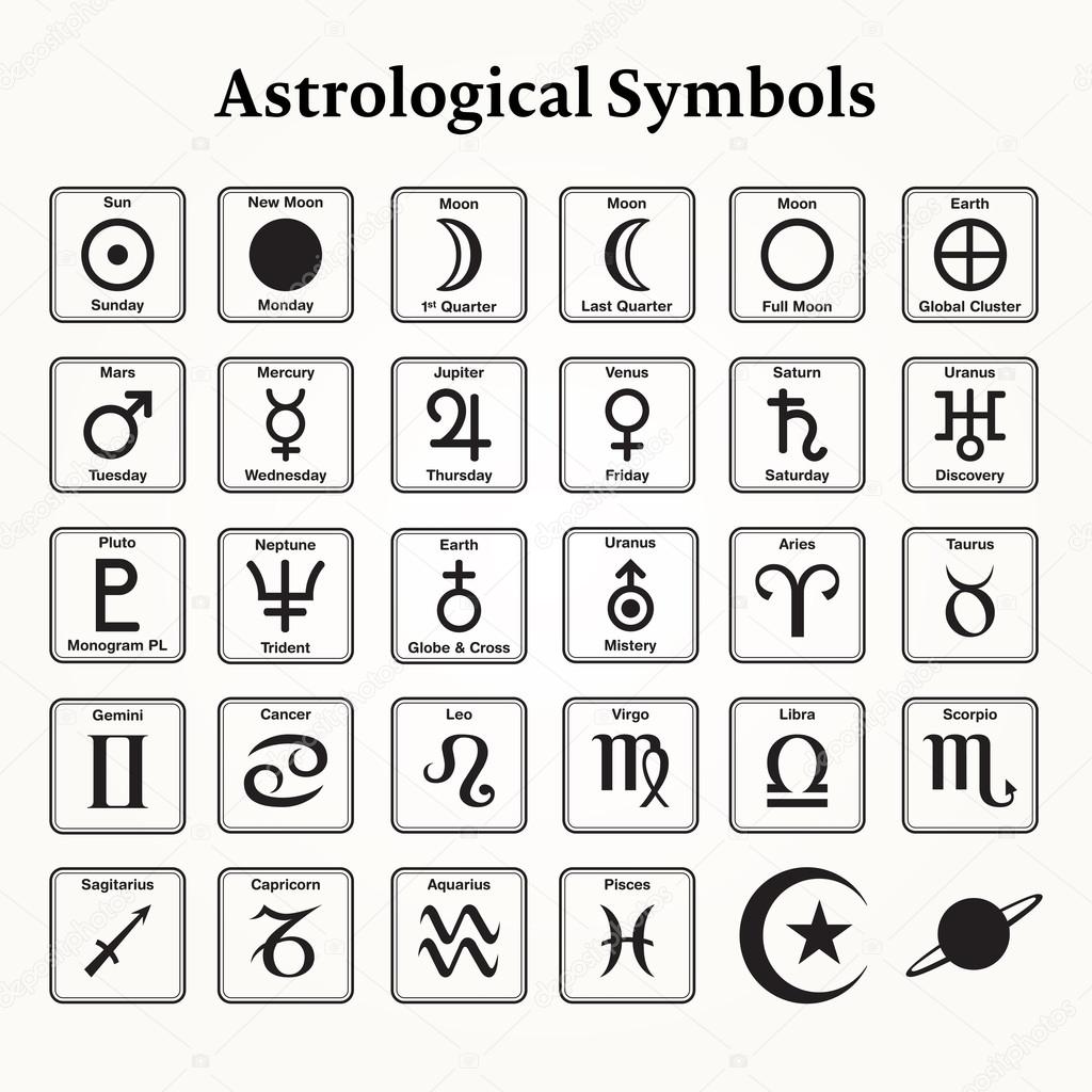 Astrological Symbols — Stock Vector © infografx #65111653