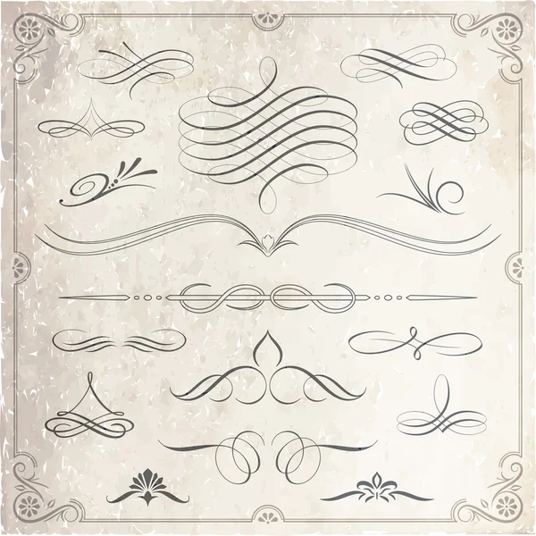 Éléments calligraphiques et décoratifs — Image vectorielle
