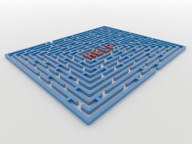 Labirent labirent 3d Render yardım isteği ile
