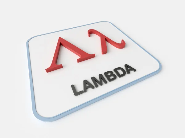 Lambda Simbolo greco — Foto Stock