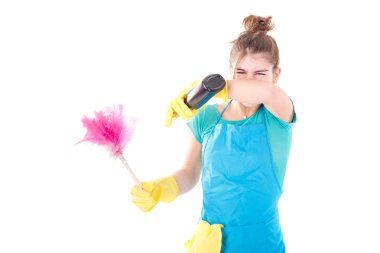 genç bir kadın kılığında