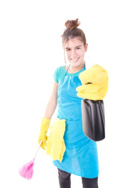 genç bir kadın kılığında