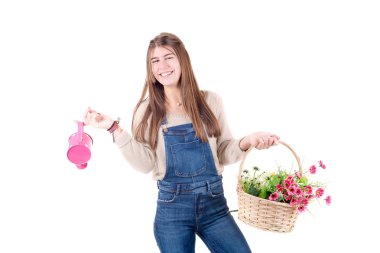 genç bir kadın kılığında