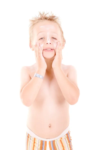 Kleine jongen poseren — Stockfoto