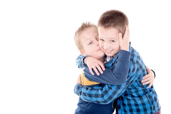 Kleine jongen poseren Rechtenvrije Stockfoto's