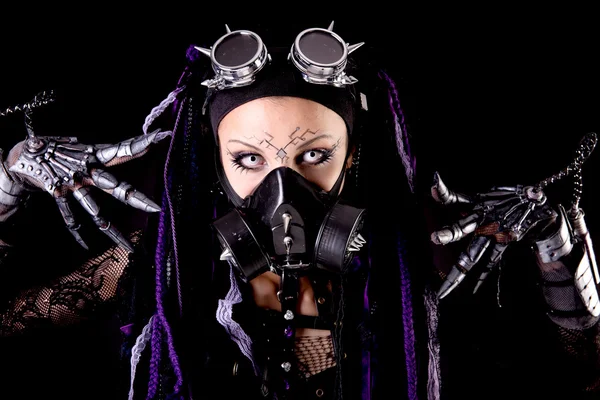 Cyber goth meisje — Stockfoto