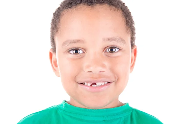 Liten pojke tänder — Stockfoto
