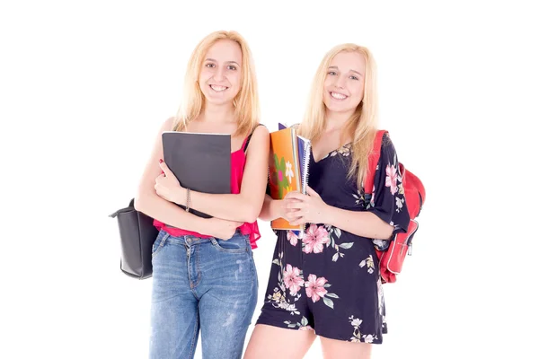 Teenage girls at school — Stock Photo, Image