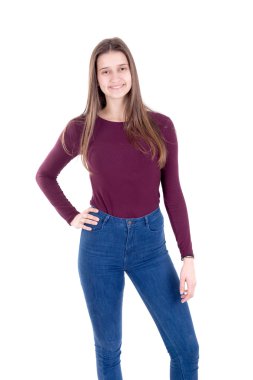 genç bir kadın kılığında