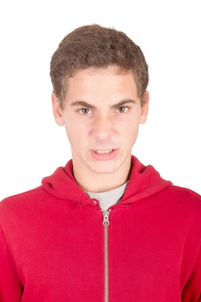 Teenager Junge Isoliert Weißem Hintergrund — Stockfoto