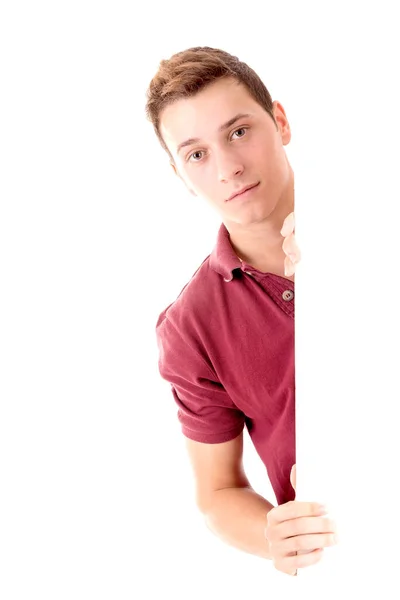 Teenager Junge Isoliert Weißem Hintergrund — Stockfoto