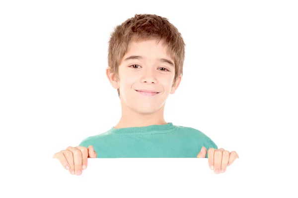 Kleine Jongen Geïsoleerd Wit — Stockfoto