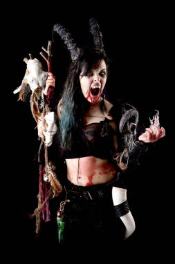 Karanlık arka planda izole edilmiş bir yaratık.