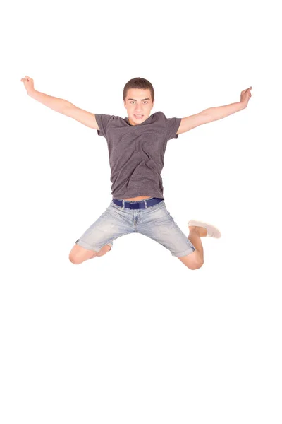 Teenage Boy Isolated White Background — Stock Photo, Image