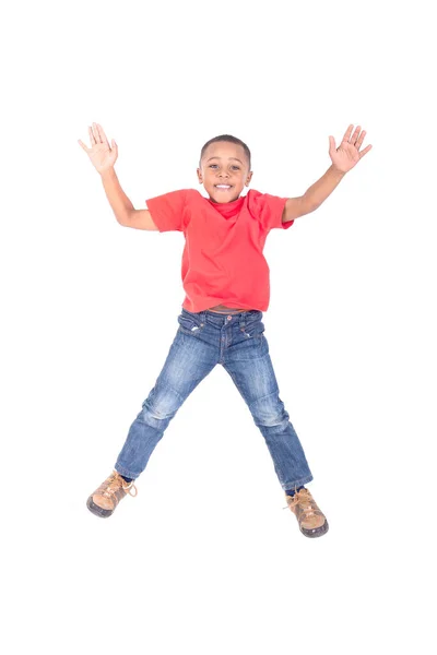 Niño Pequeño Aislado Fondo Blanco — Foto de Stock